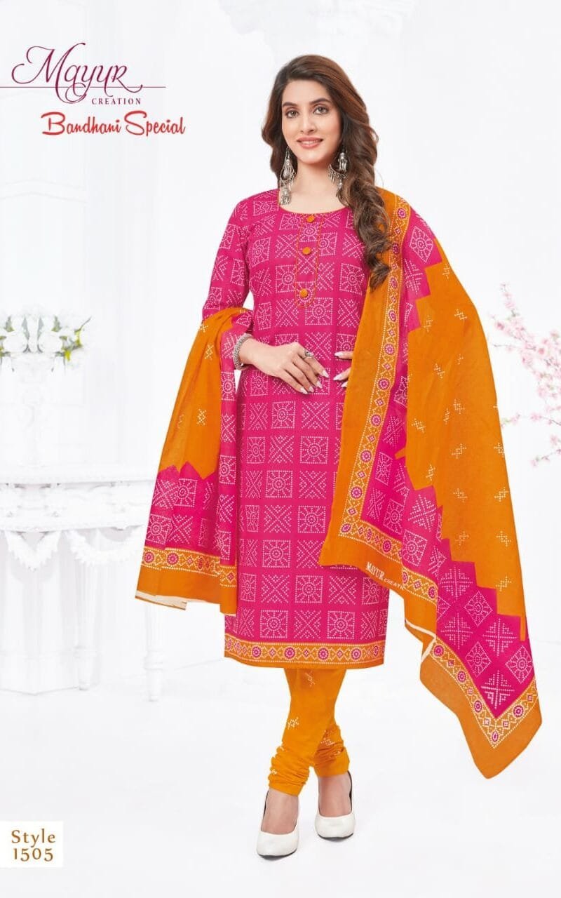 Bandhani Special Vol 16 Mayur Wholesale Cotton Dress Material
