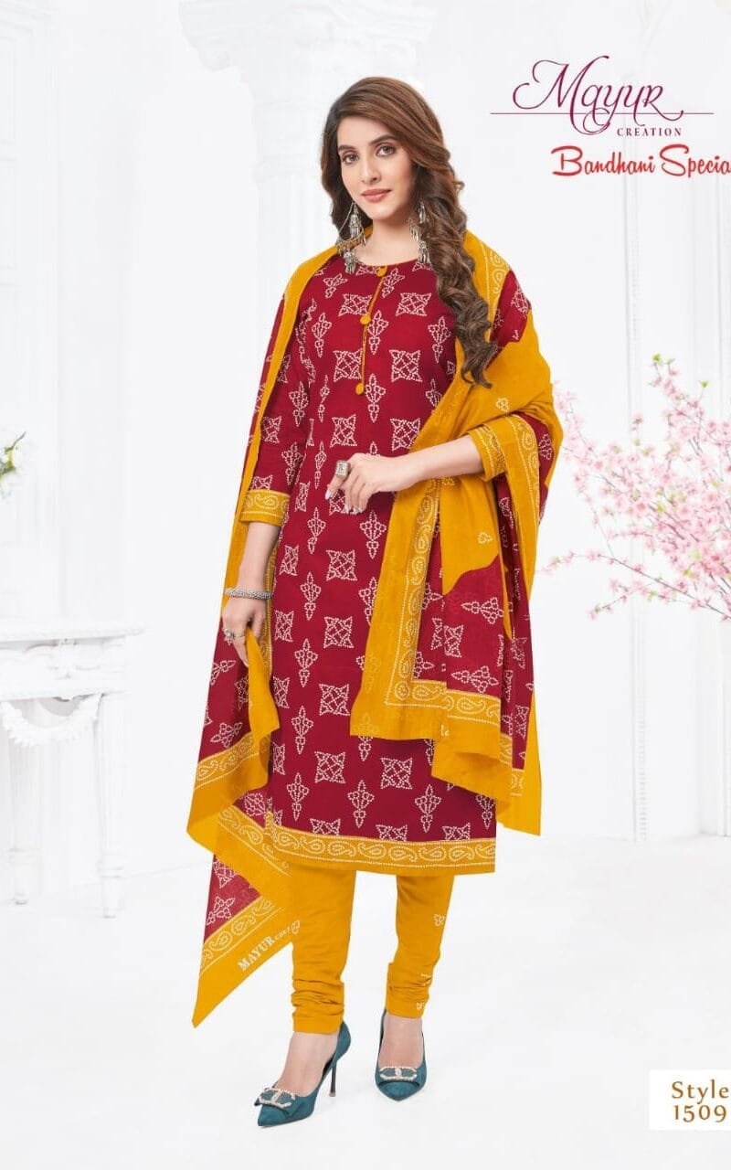 Bandhani Special Vol 16 Mayur Wholesale Cotton Dress Material