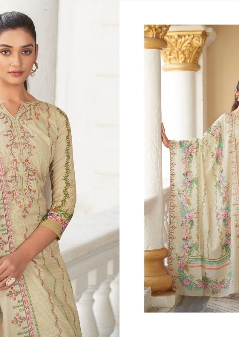 Bin Saeed Lawn Collection Vol 5 Embroidered Lawn Dupatta Shree Fab