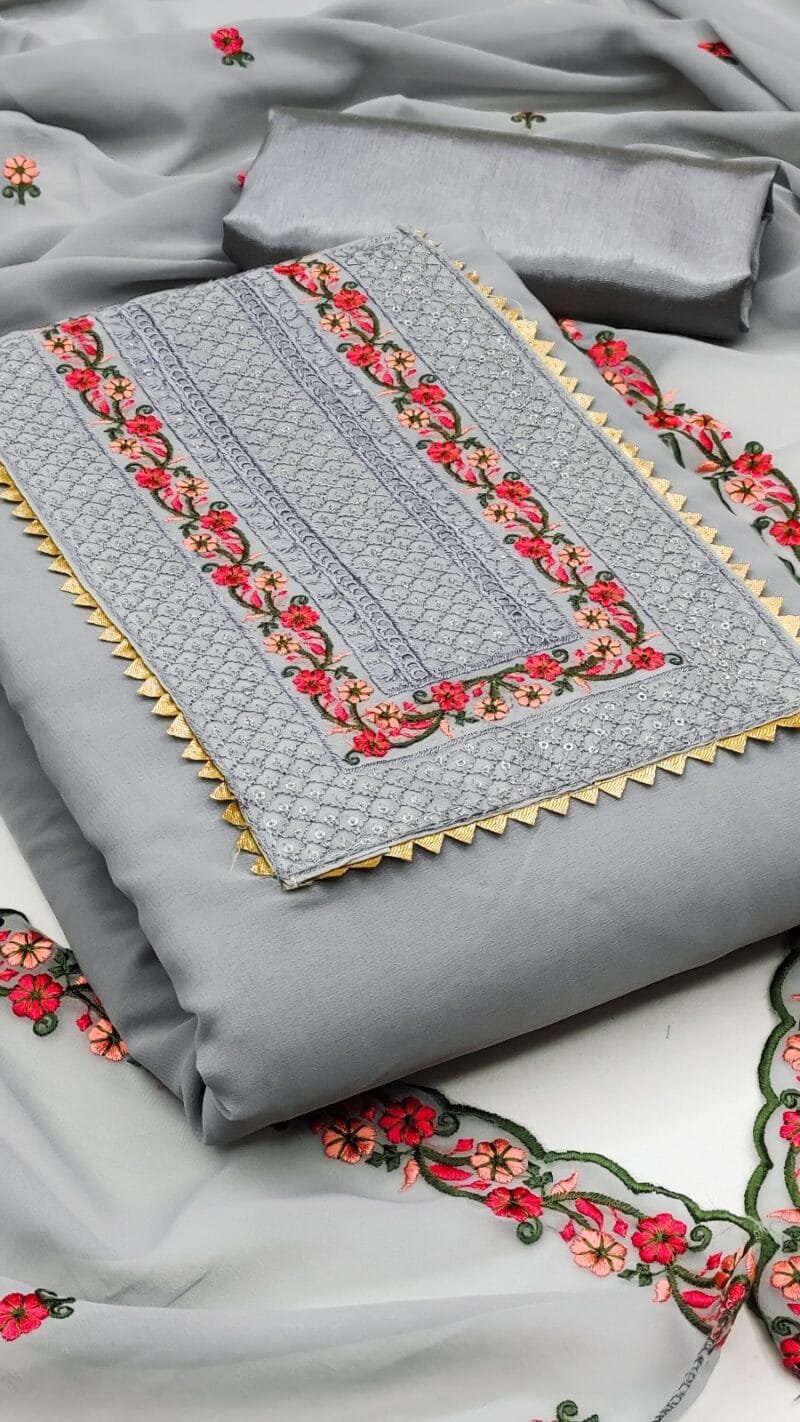Buy Georgette Sequence Work Wholesale Dress Material