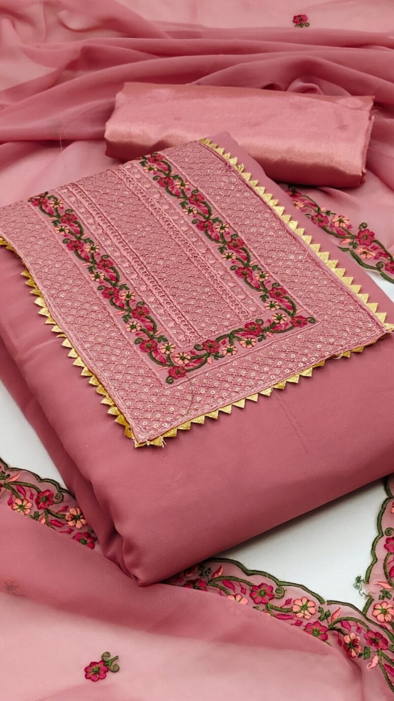 Buy Georgette Sequence Work Wholesale Dress Material