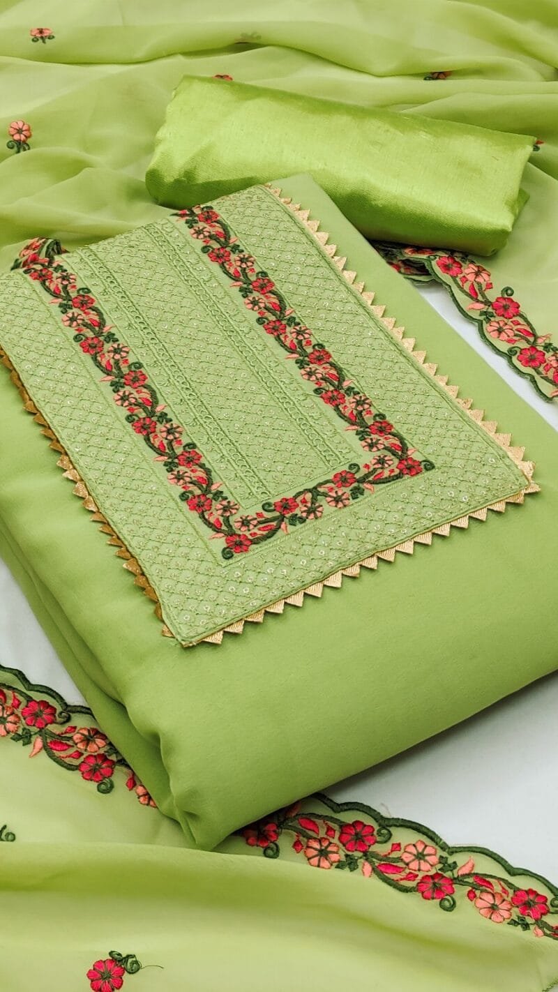 Buy Georgette Sequence Work Wholesale Dress Material