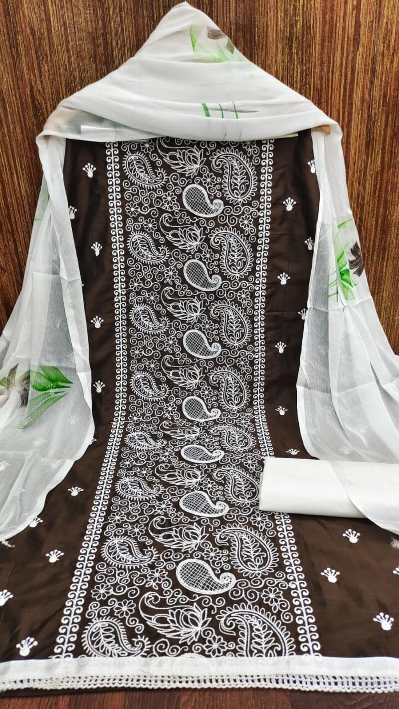Buy Summer Heavy Slub Cotton Work Wholesale Dress Material
