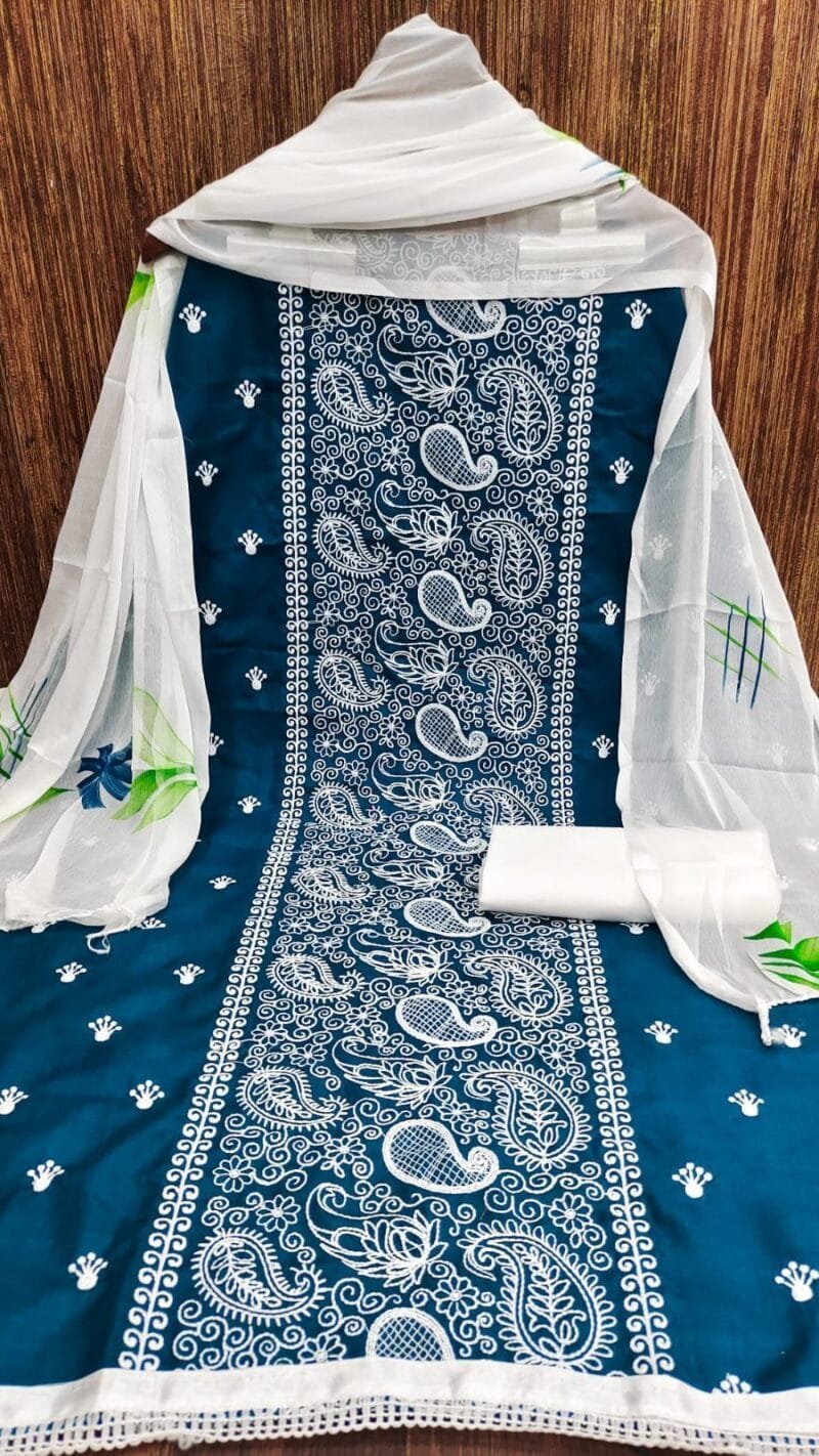 Buy Summer Heavy Slub Cotton Work Wholesale Dress Material
