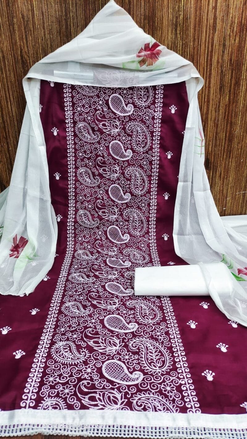 Buy Summer Heavy Slub Cotton Work Wholesale Dress Material