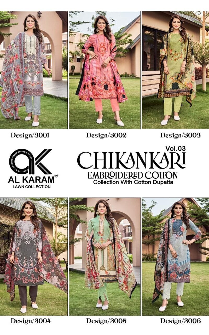 Chikenkari Vol 3 Self Embroidery Chikenkari Work Al Karam