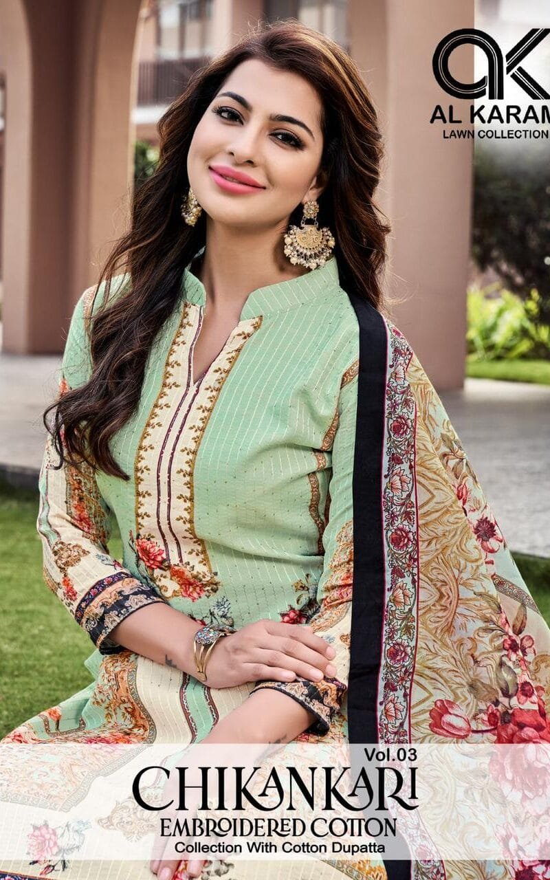 Chikenkari Vol 3 Self Embroidery Chikenkari Work Al Karam