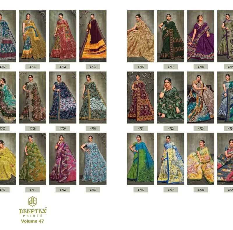 Deeptex Mother India Vol 47 Cotton Saree