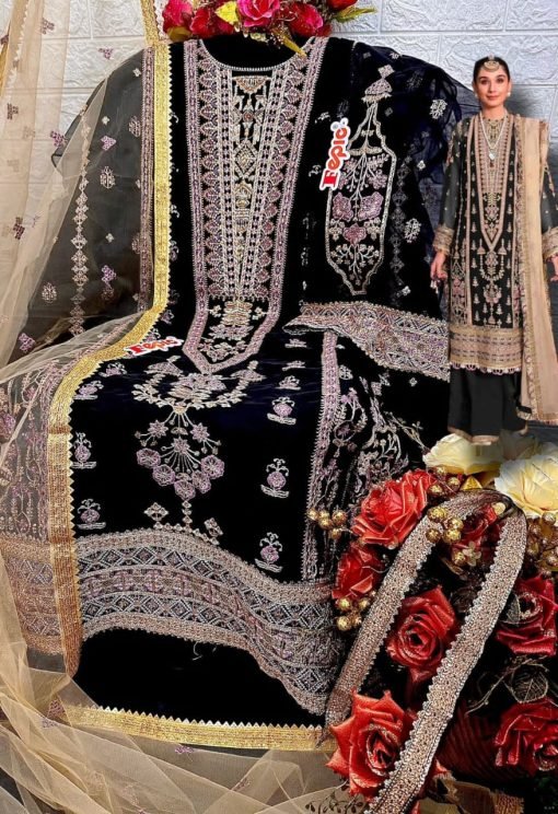 Fepic Rosemeen C 1284 Organza Embroidered Pakistani Salwar Suits