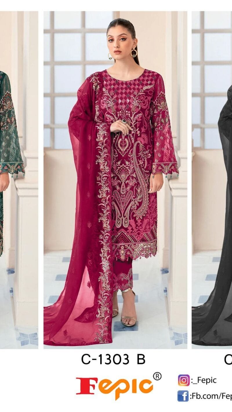 Fepic Rosemeen D No C 1303 Wholesale Pakistani Salwar Suits