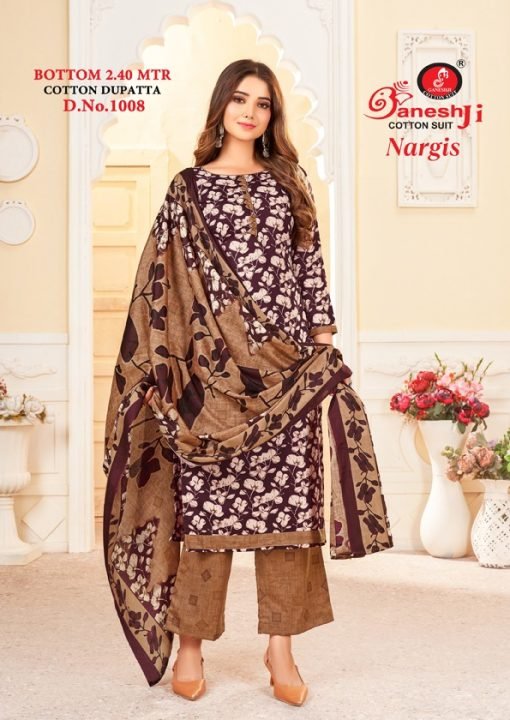 Ganeshji Nargis Vol 1 Wholesale Cotton Dress Material