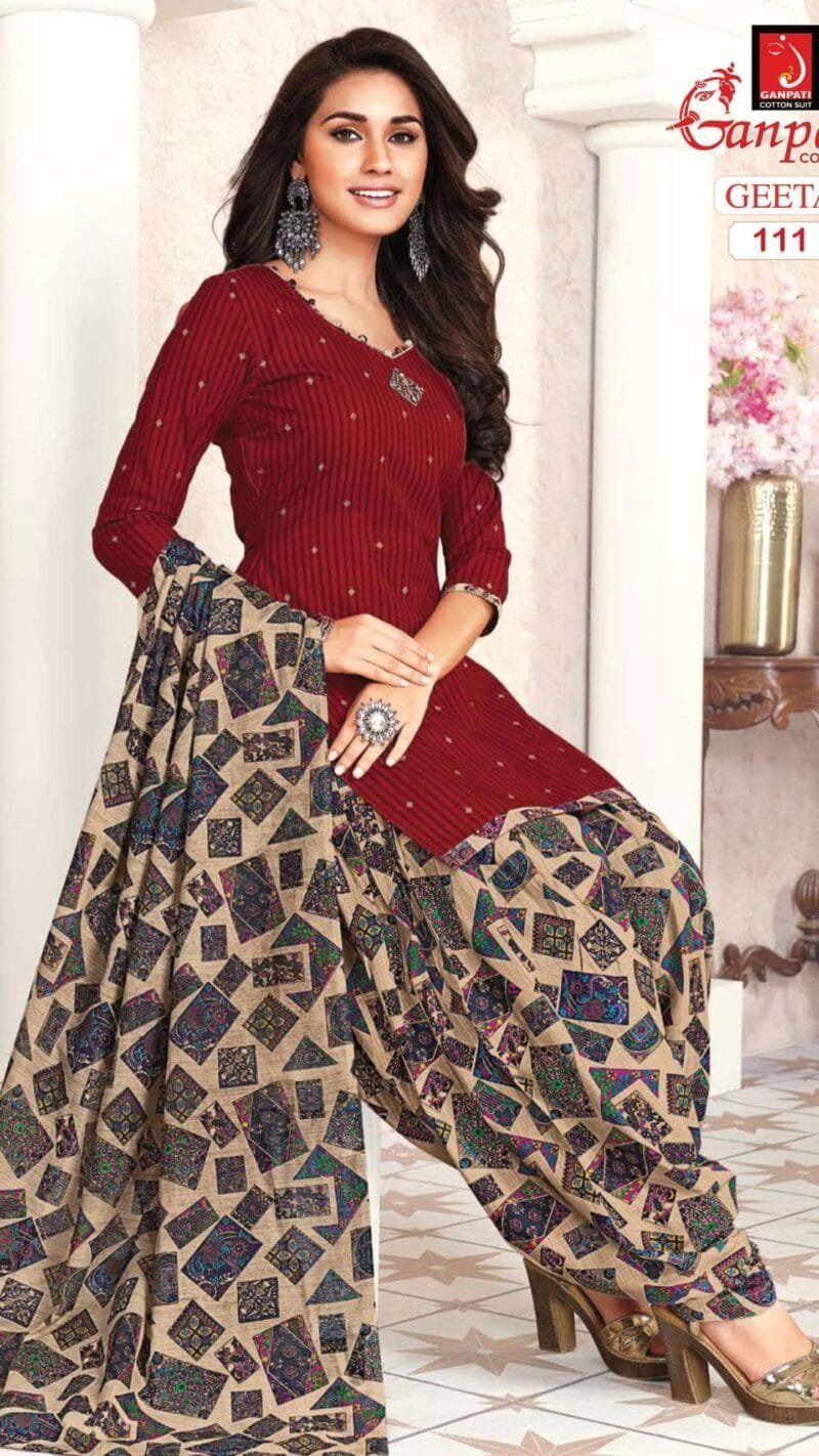 Geeta Vol 1 Ganpati 2.50 MTR Bottom Wholesale Cotton Dress Material