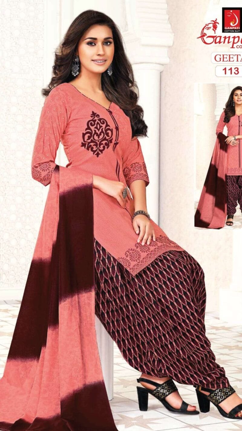 Geeta Vol 1 Ganpati 2.50 MTR Bottom Wholesale Cotton Dress Material