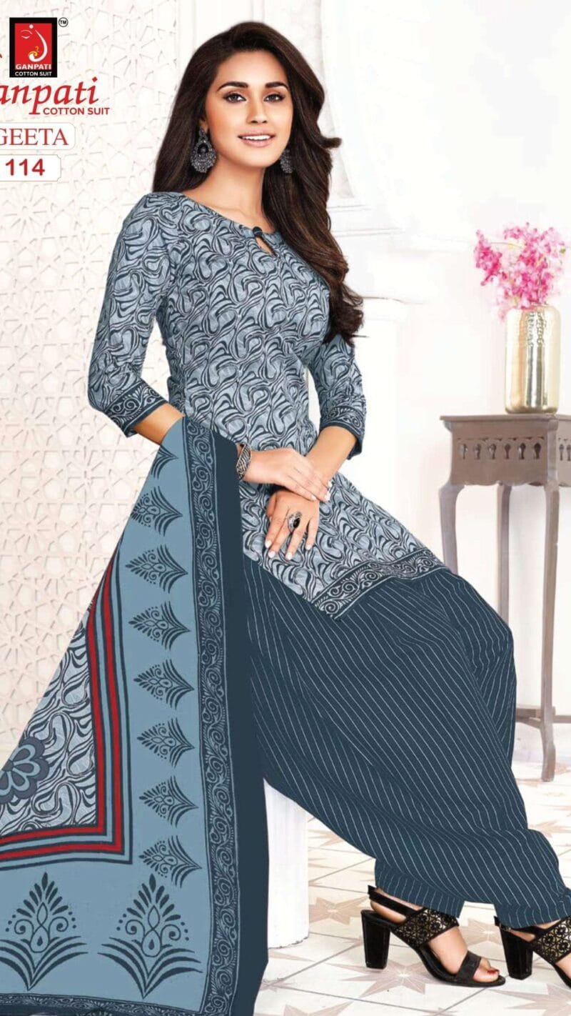 Geeta Vol 1 Ganpati 2.50 MTR Bottom Wholesale Cotton Dress Material