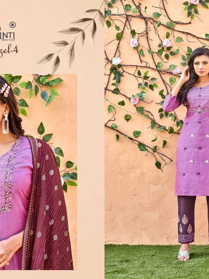 Hazel Vol 4 Kinti Readymade Top Pant And Duptta Set