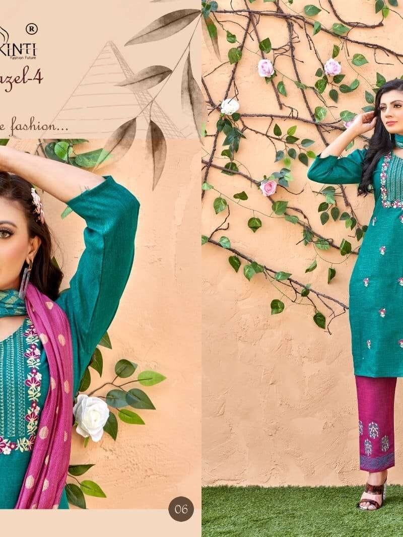 Hazel Vol 4 Kinti Readymade Top Pant And Duptta Set