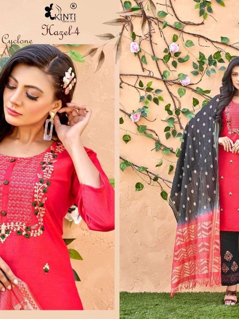 Hazel Vol 4 Kinti Readymade Top Pant And Duptta Set