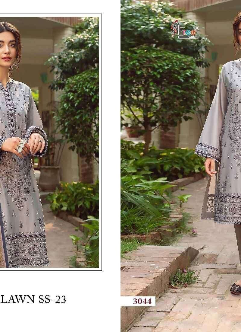 Iris Lawn Ss – 2023 Pure Lawn Cotton with Heavy Self Embroidery Shree Fab