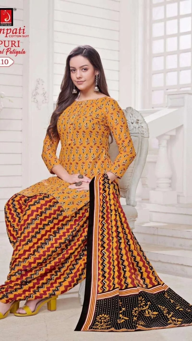 Jaipuri Patiyala Ganpati Summer Special Wholesale Cotton Dress Material
