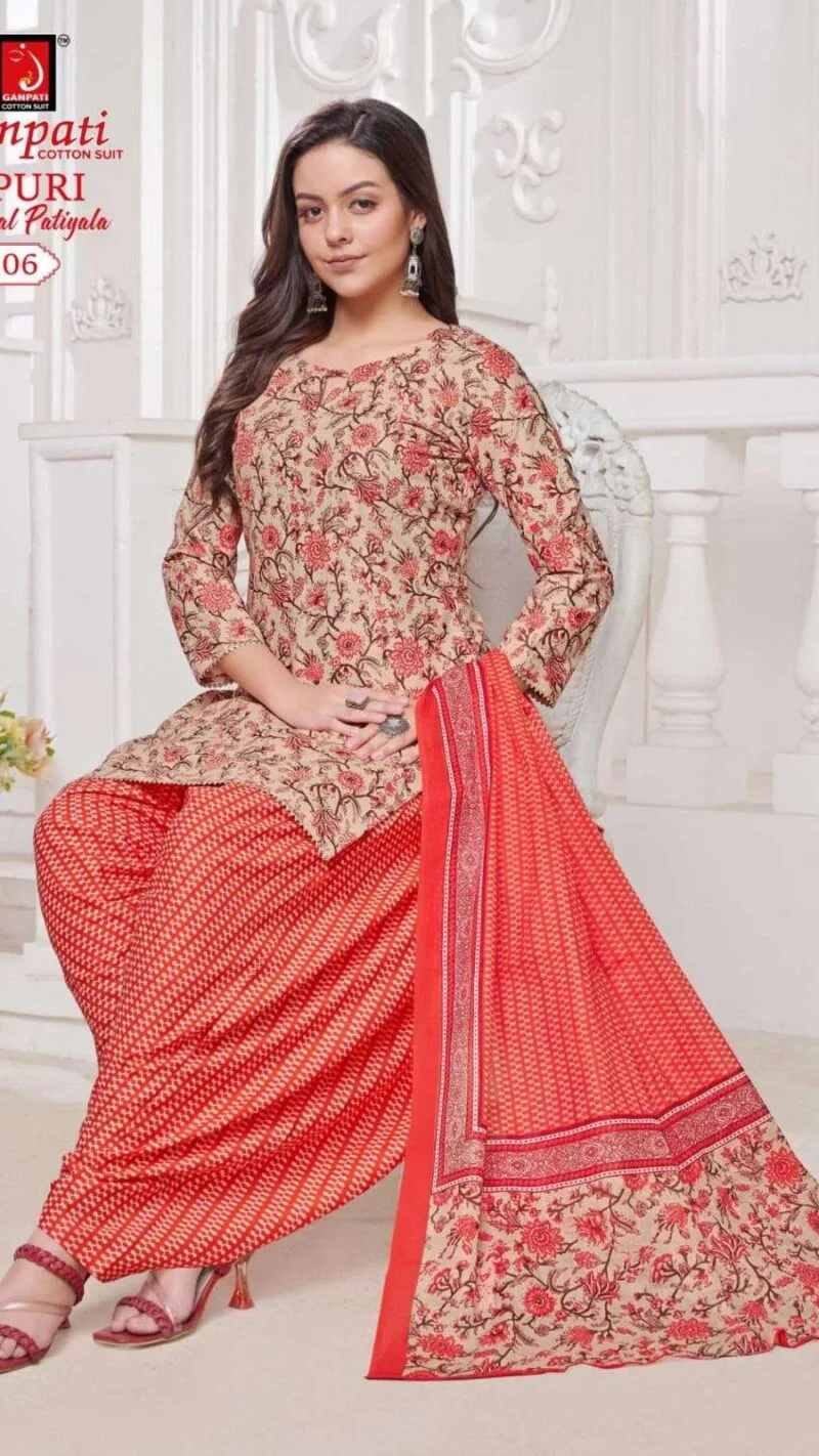 Jaipuri Patiyala Ganpati Summer Special Wholesale Cotton Dress Material