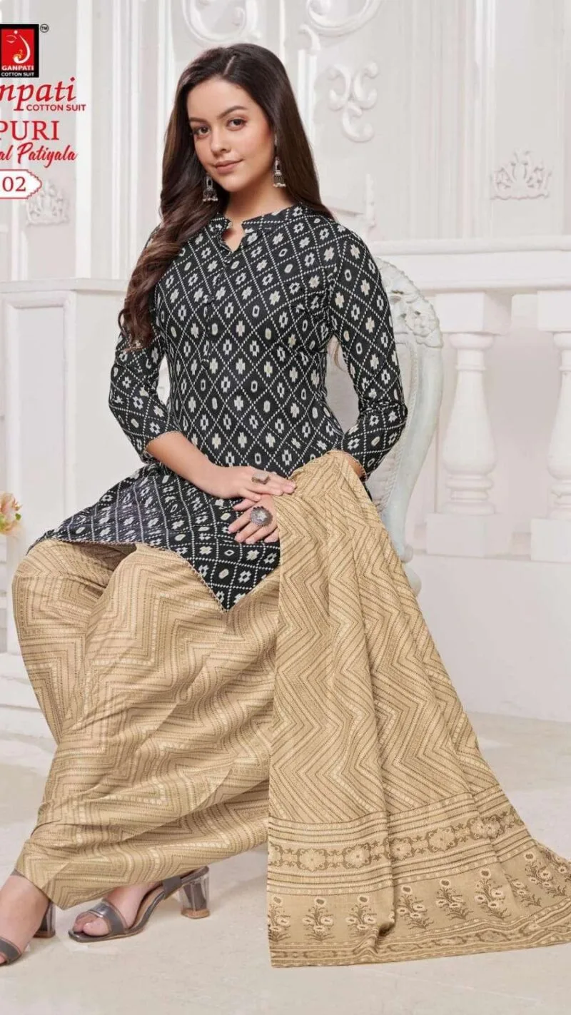 Jaipuri Patiyala Ganpati Summer Special Wholesale Cotton Dress Material