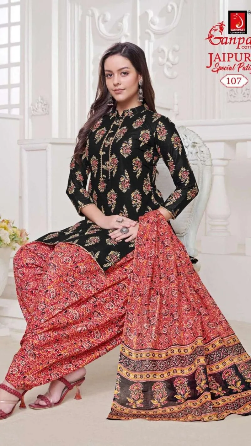 Jaipuri Patiyala Ganpati Summer Special Wholesale Cotton Dress Material