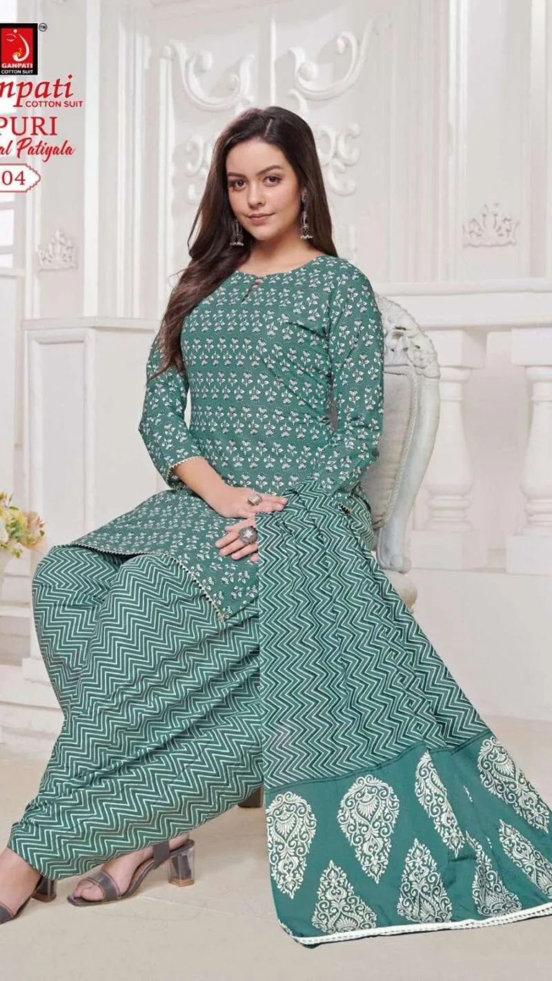 Jaipuri Patiyala Ganpati Summer Special Wholesale Cotton Dress Material