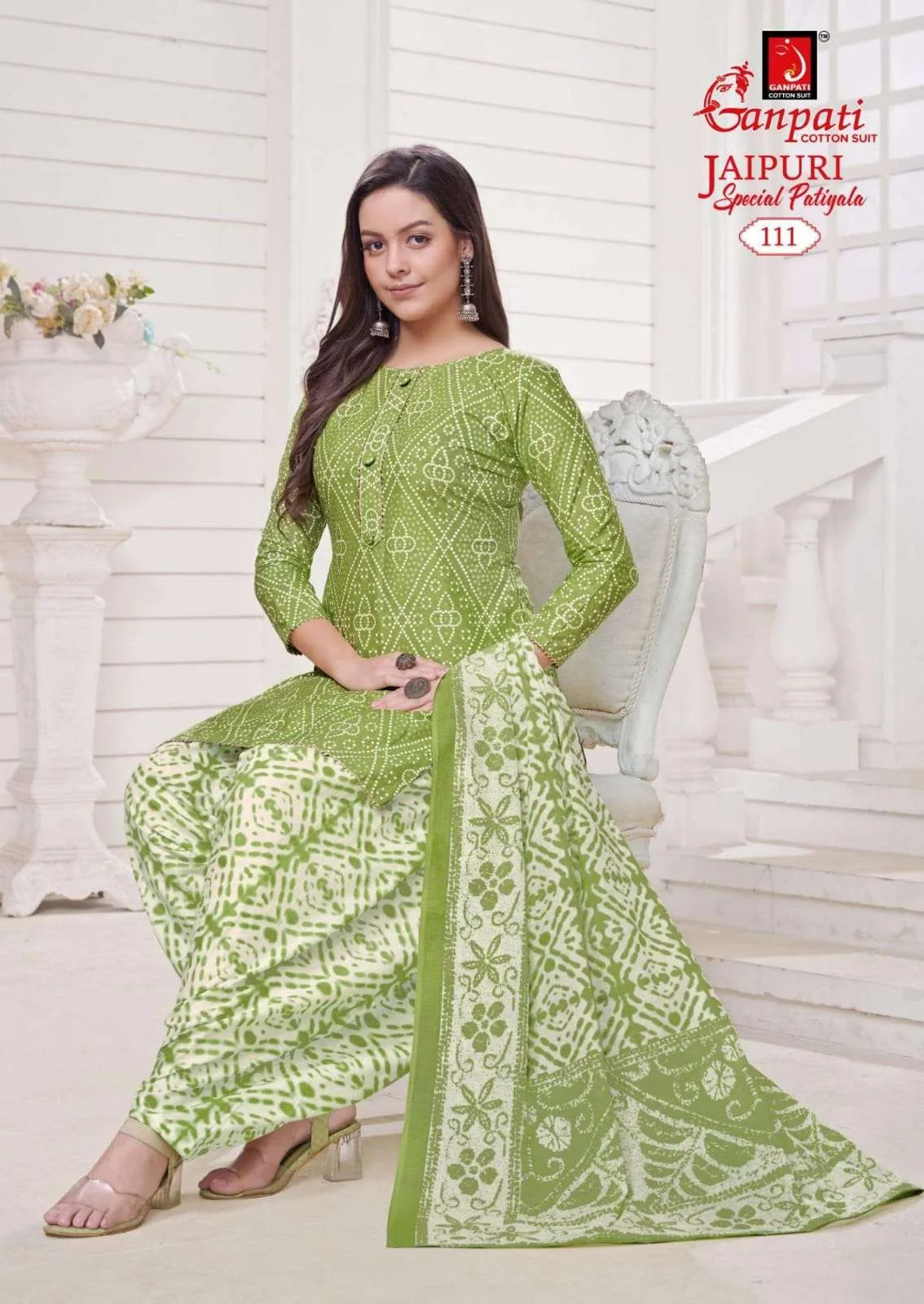 Jaipuri Patiyala Ganpati Summer Special Wholesale Cotton Dress Material