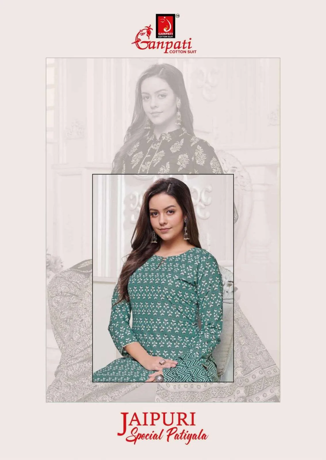 Jaipuri Patiyala Ganpati Summer Special Wholesale Cotton Dress Material