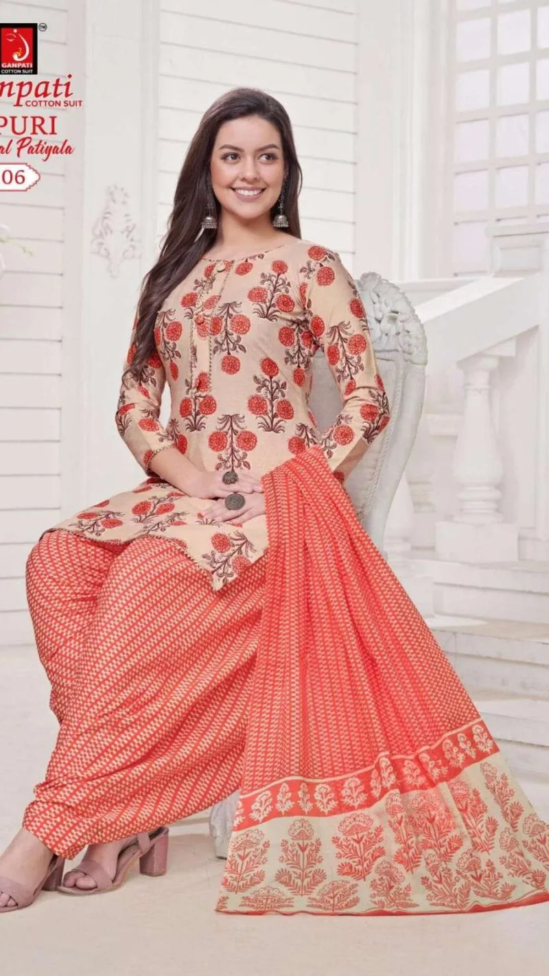 Jaipuri Patiyala Ganpati Summer Special Wholesale Cotton Dress Material