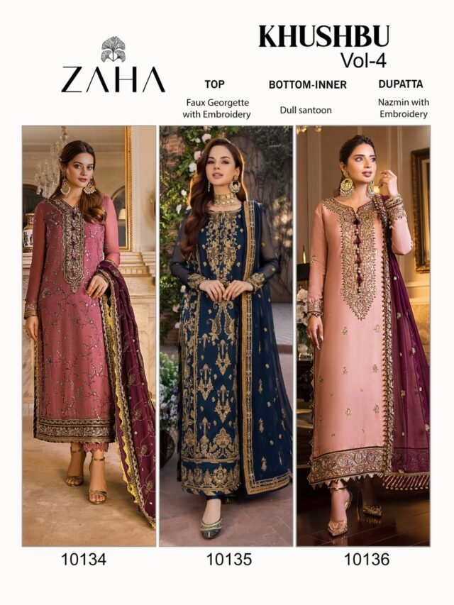 Khushbu Vol 4 Zaha Pakistani Salwar Suits