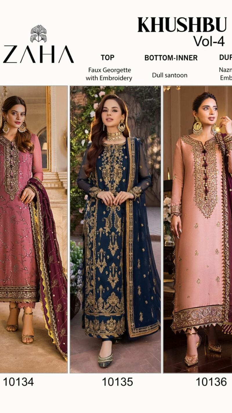 Khushbu Vol 4 Zaha Pakistani Salwar Suits