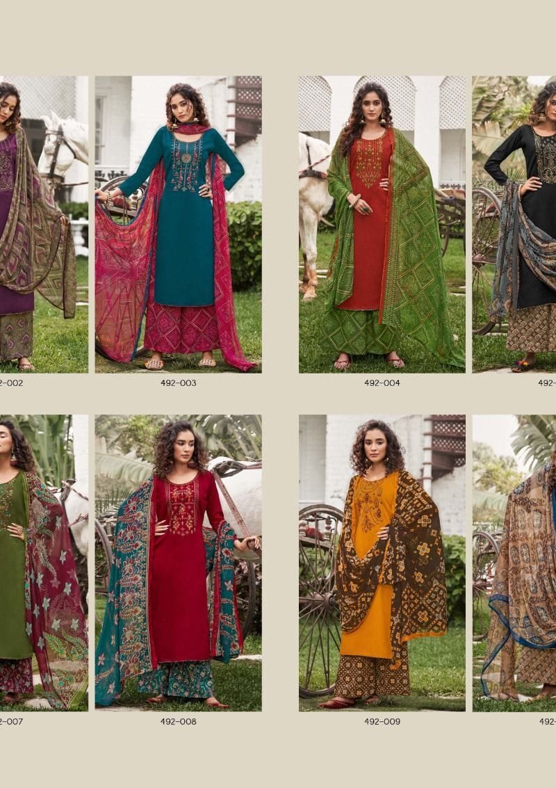 Mandakini Zulfat Designer Suits Pure Heavy Jam Cotton with Embroidery