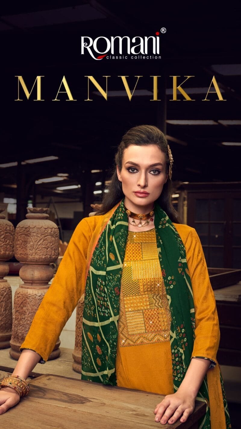 Manvika Romani Exclusive Designer Collection Premium Soft Jam Cotton Jaquard