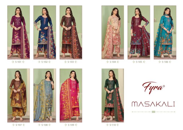 Masakali Fyra Designing Hub Alok Suit Pure Soft Cotton Kashmiri Print