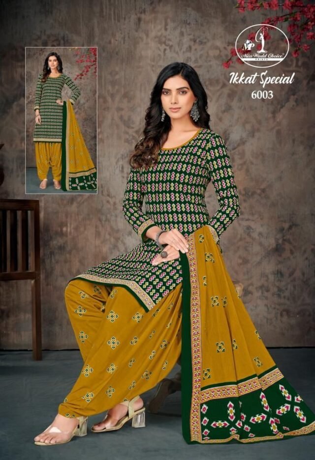 Miss World Ikkat Special Vol 6 Wholesale Cotton Dress Material