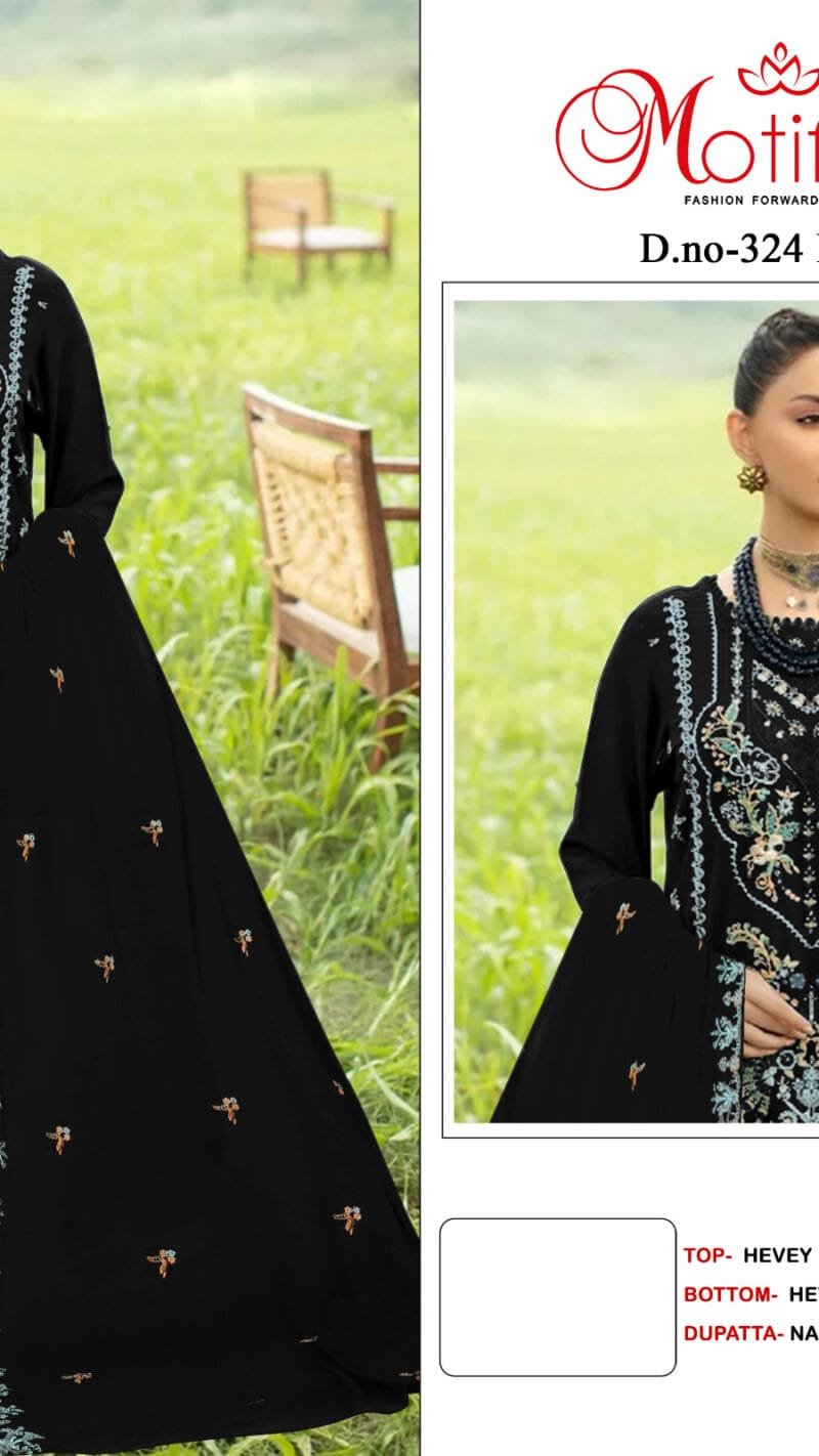 Motifz D No 324 ABCD Heavy Rayon With Embroidery Pakistani Salwar Suits