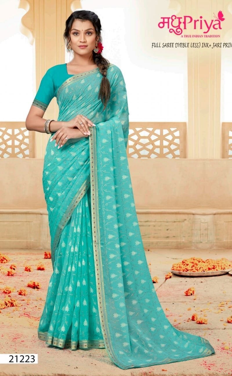 Mukti Vol 3 Jari Print Madhu Priya Wholesale Saree