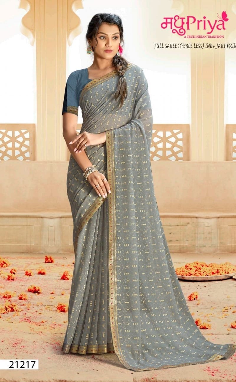 Mukti Vol 3 Jari Print Madhu Priya Wholesale Saree