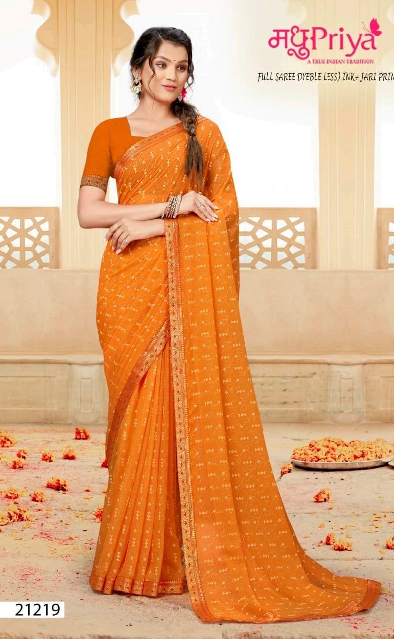 Mukti Vol 3 Jari Print Madhu Priya Wholesale Saree