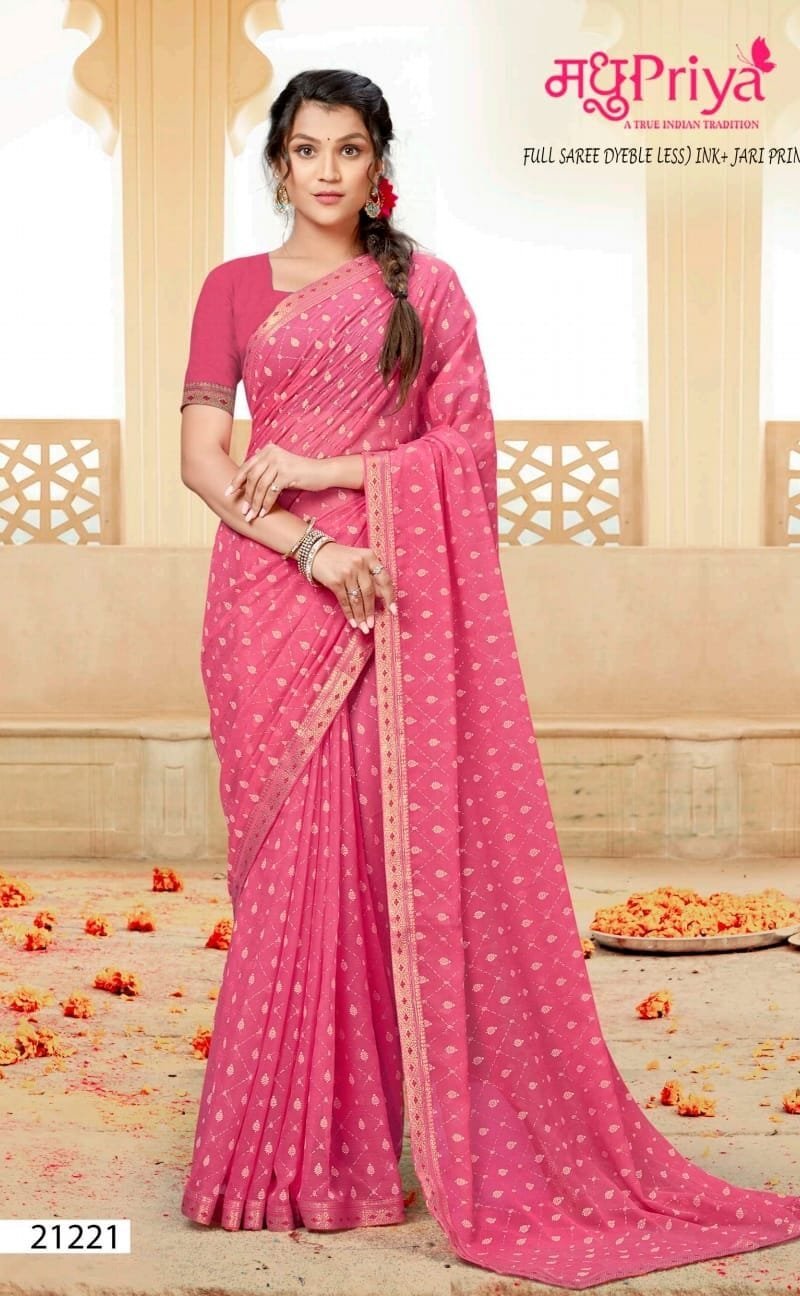 Mukti Vol 3 Jari Print Madhu Priya Wholesale Saree