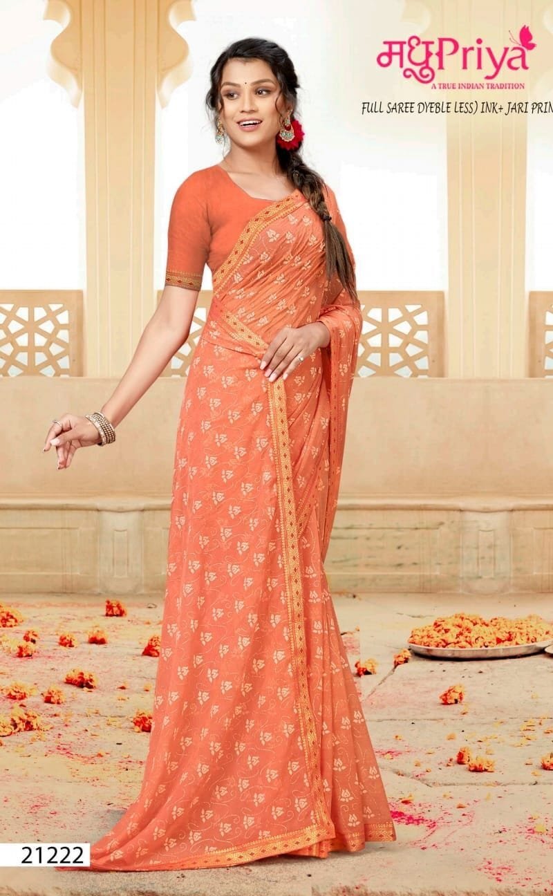 Mukti Vol 3 Jari Print Madhu Priya Wholesale Saree