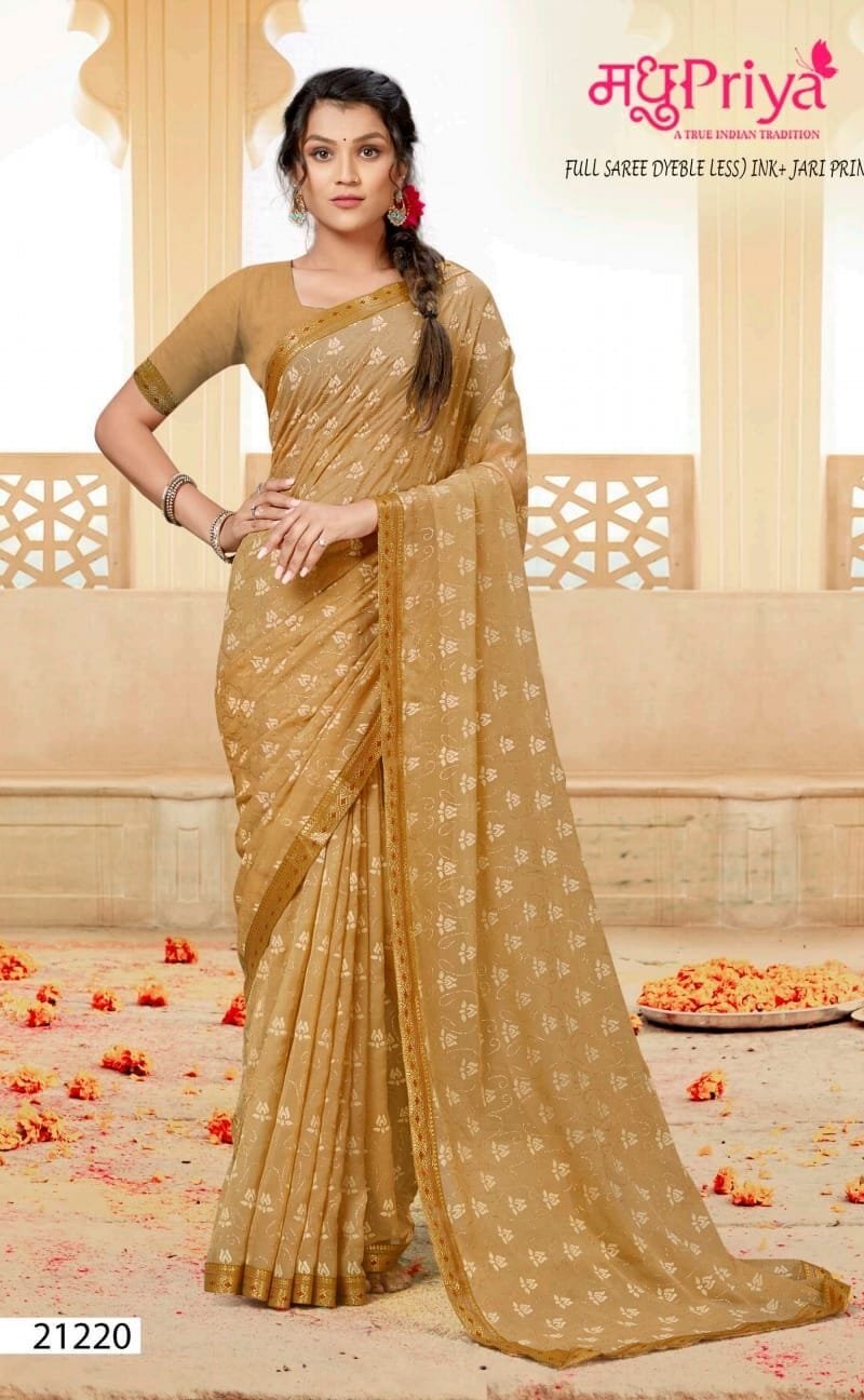 Mukti Vol 3 Jari Print Madhu Priya Wholesale Saree