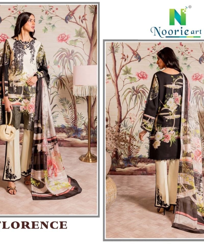 Noorie Art Florence Pure Superior Cambric Cotton Digital Printed Suits