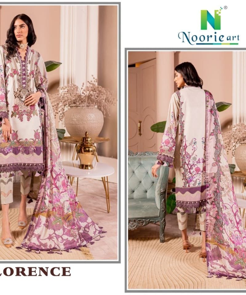 Noorie Art Florence Pure Superior Cambric Cotton Digital Printed Suits