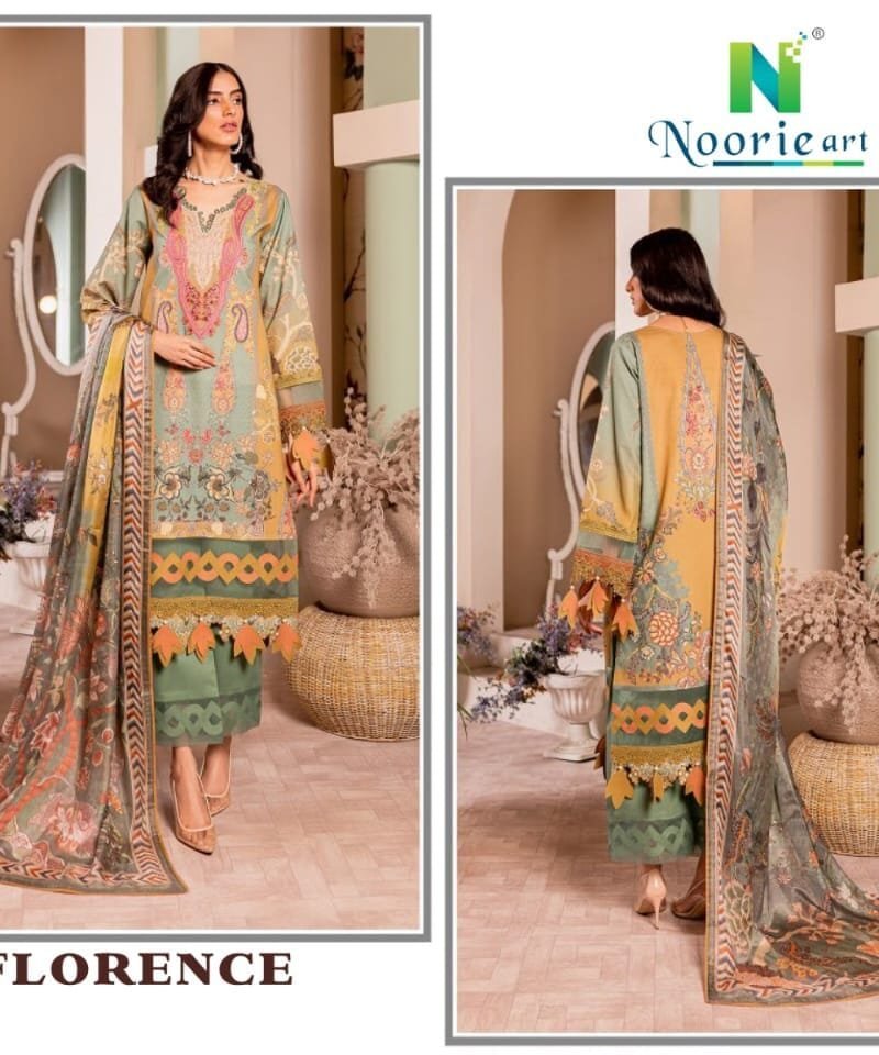 Noorie Art Florence Pure Superior Cambric Cotton Digital Printed Suits