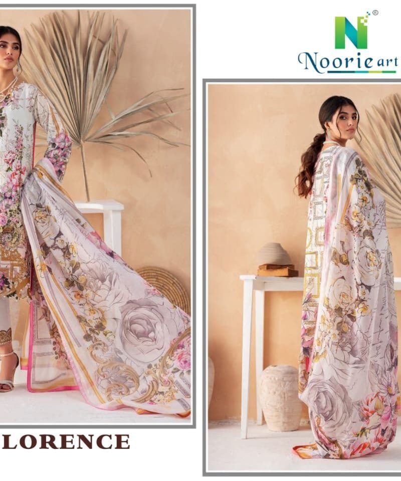 Noorie Art Florence Pure Superior Cambric Cotton Digital Printed Suits