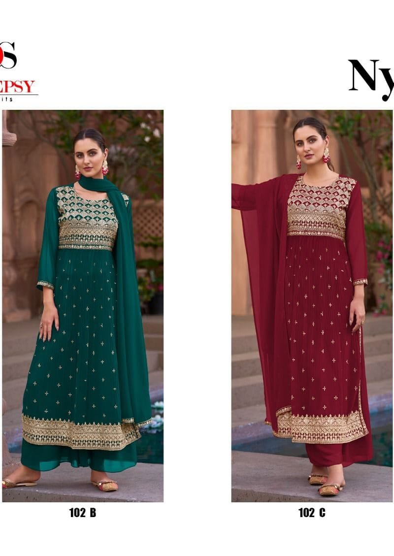 Nyra 102 Readymade collection Deepsy suits