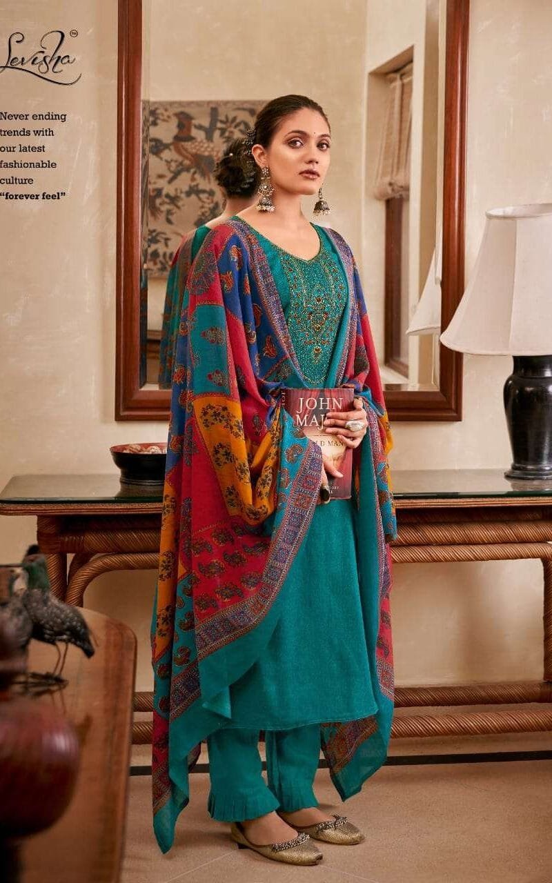 Panihari Levisha Zam Cotton Negative Print With Heavy Embroidery