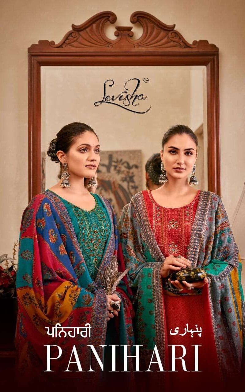 Panihari Levisha Zam Cotton Negative Print With Heavy Embroidery